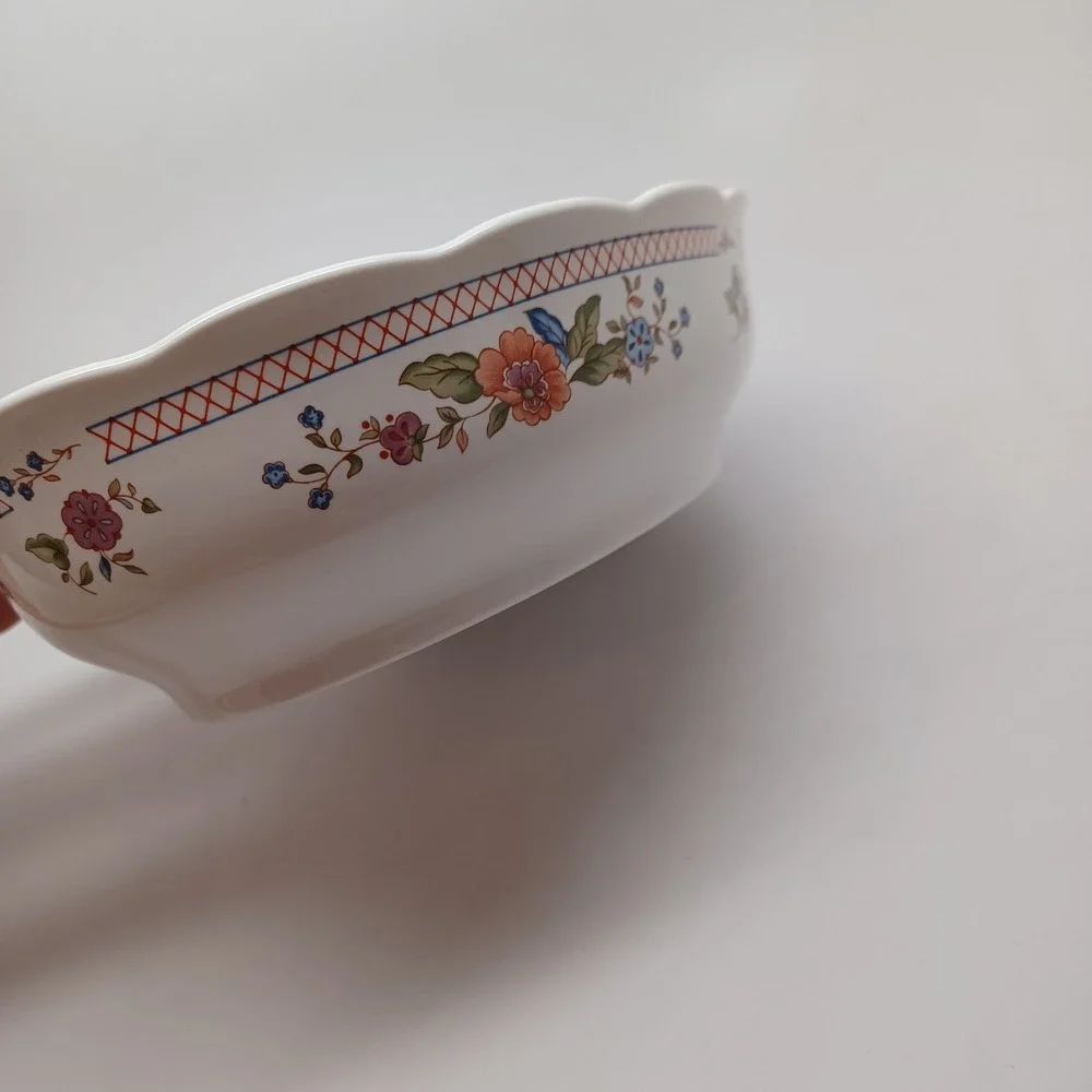 Lenox‎ Lantana Wind Chimes Oval Vegetable Serving Bowl Scalloped Fine China USA